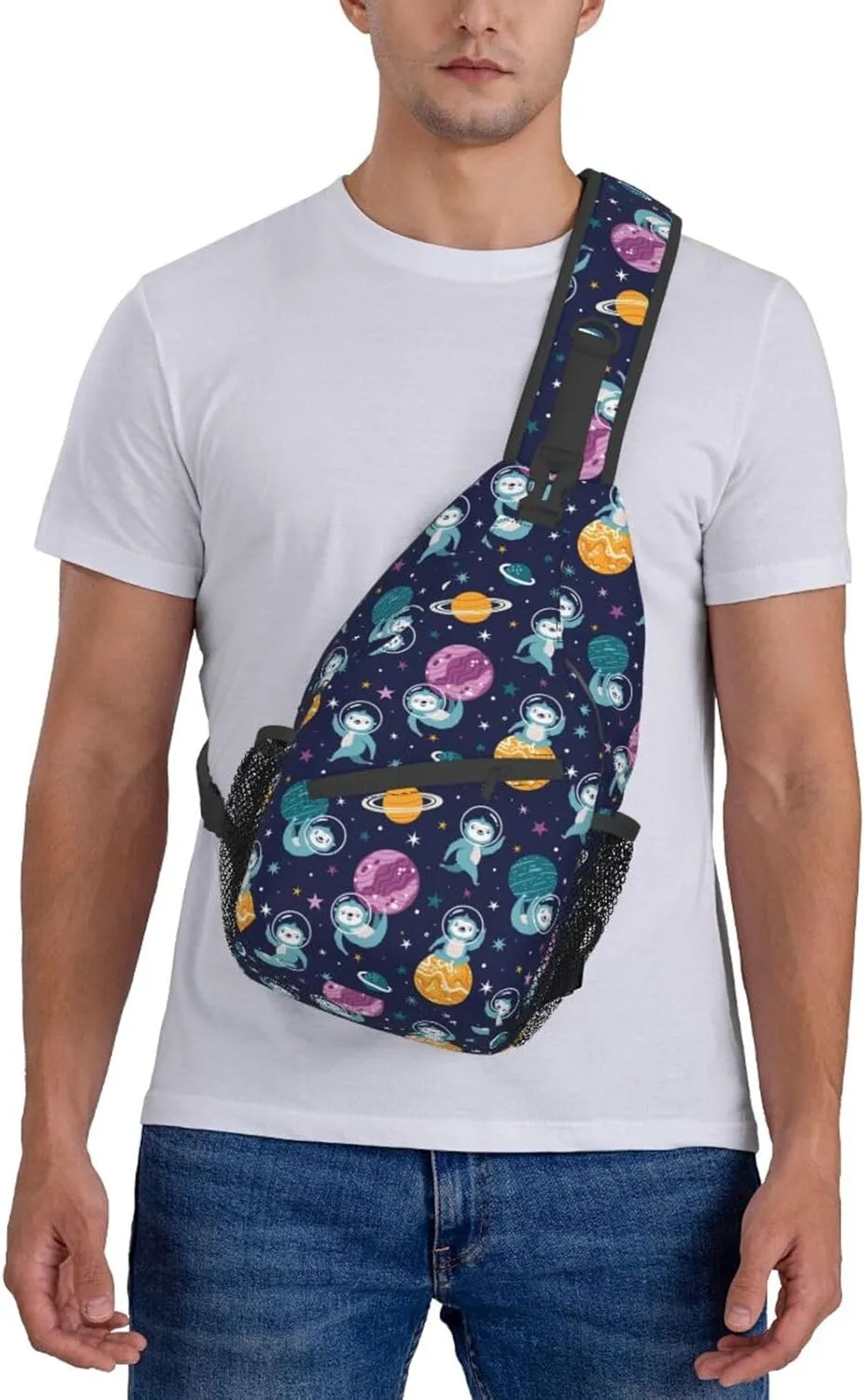Sloth Sling Backpack Chest Bag Crossbody Shoulder Bag Gym Cycling Travel Hiking Daypack For Men Women
