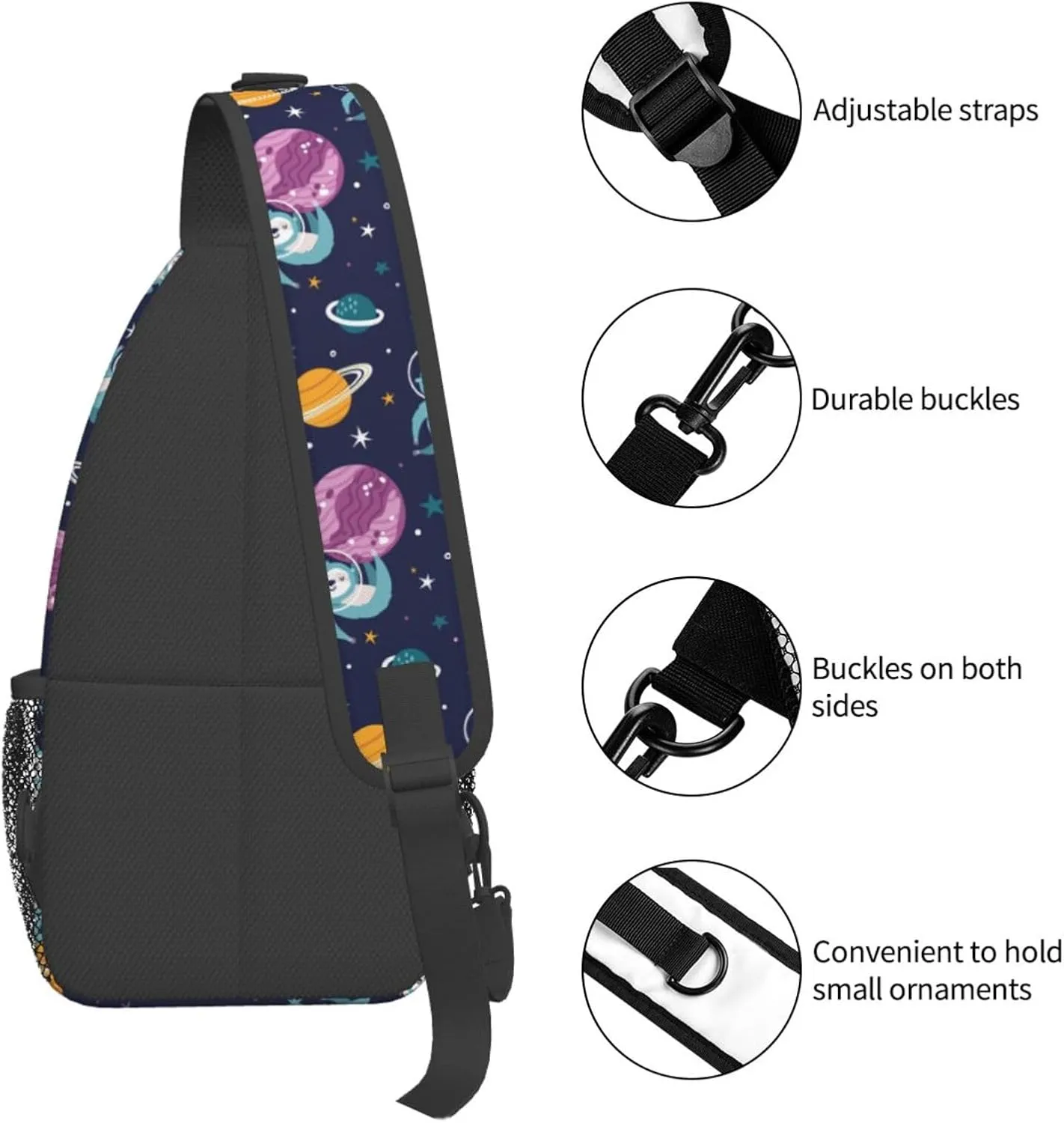 Sloth Sling Backpack Chest Bag Crossbody Shoulder Bag Gym Cycling Travel Hiking Daypack For Men Women
