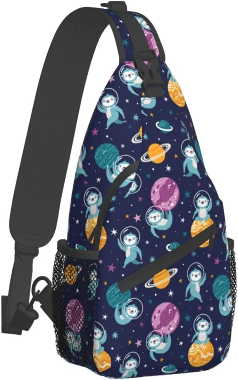 Sloth Sling Backpack Chest Bag Crossbody Shoulder Bag Gym Cycling Travel Hiking Daypack For Men Women