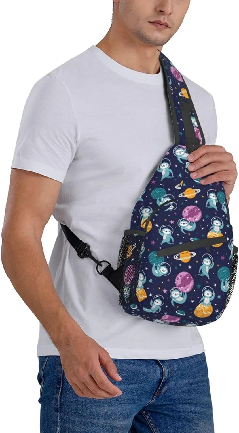 Sloth Sling Backpack Chest Bag Crossbody Shoulder Bag Gym Cycling Travel Hiking Daypack For Men Women