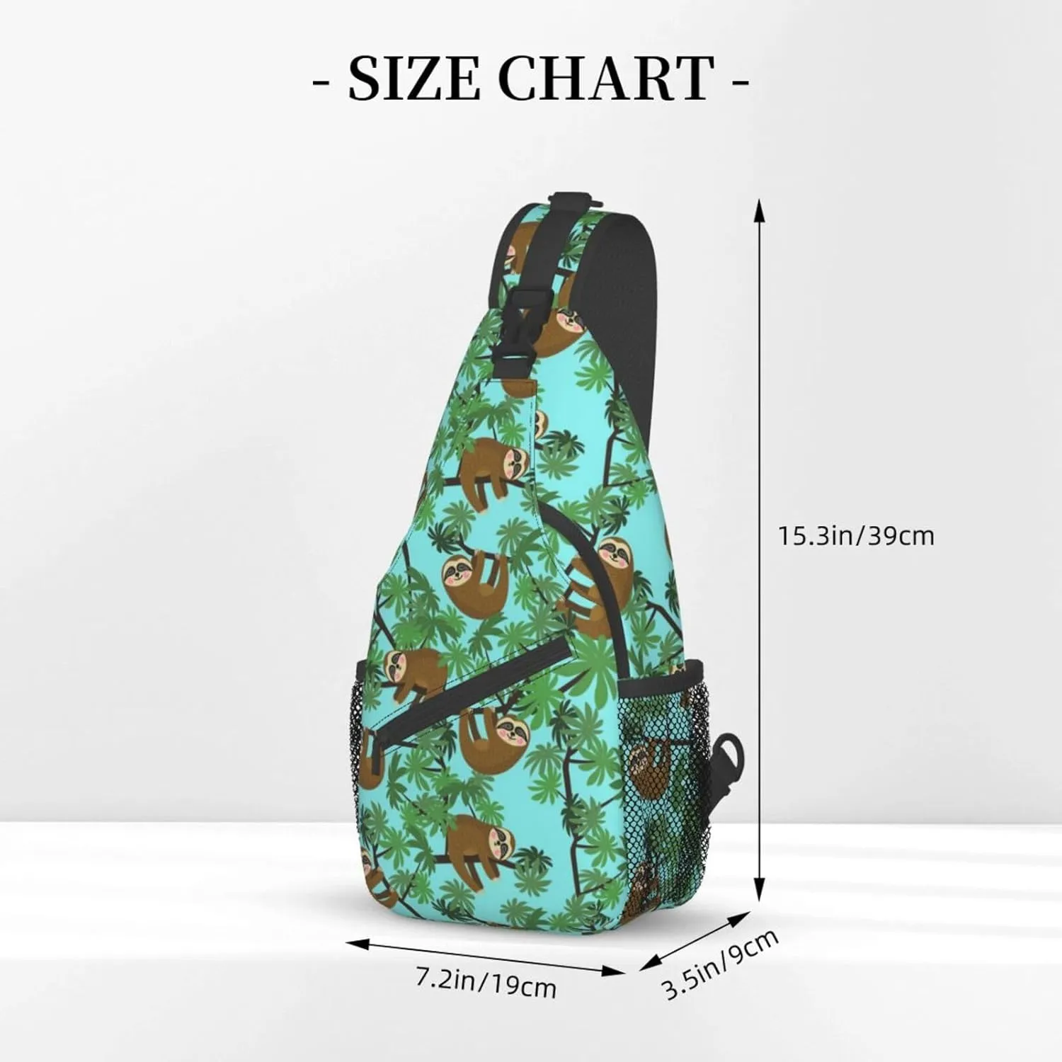 Sloth Sling Backpack Chest Bag Crossbody Shoulder Bag Gym Cycling Travel Hiking Daypack For Men Women