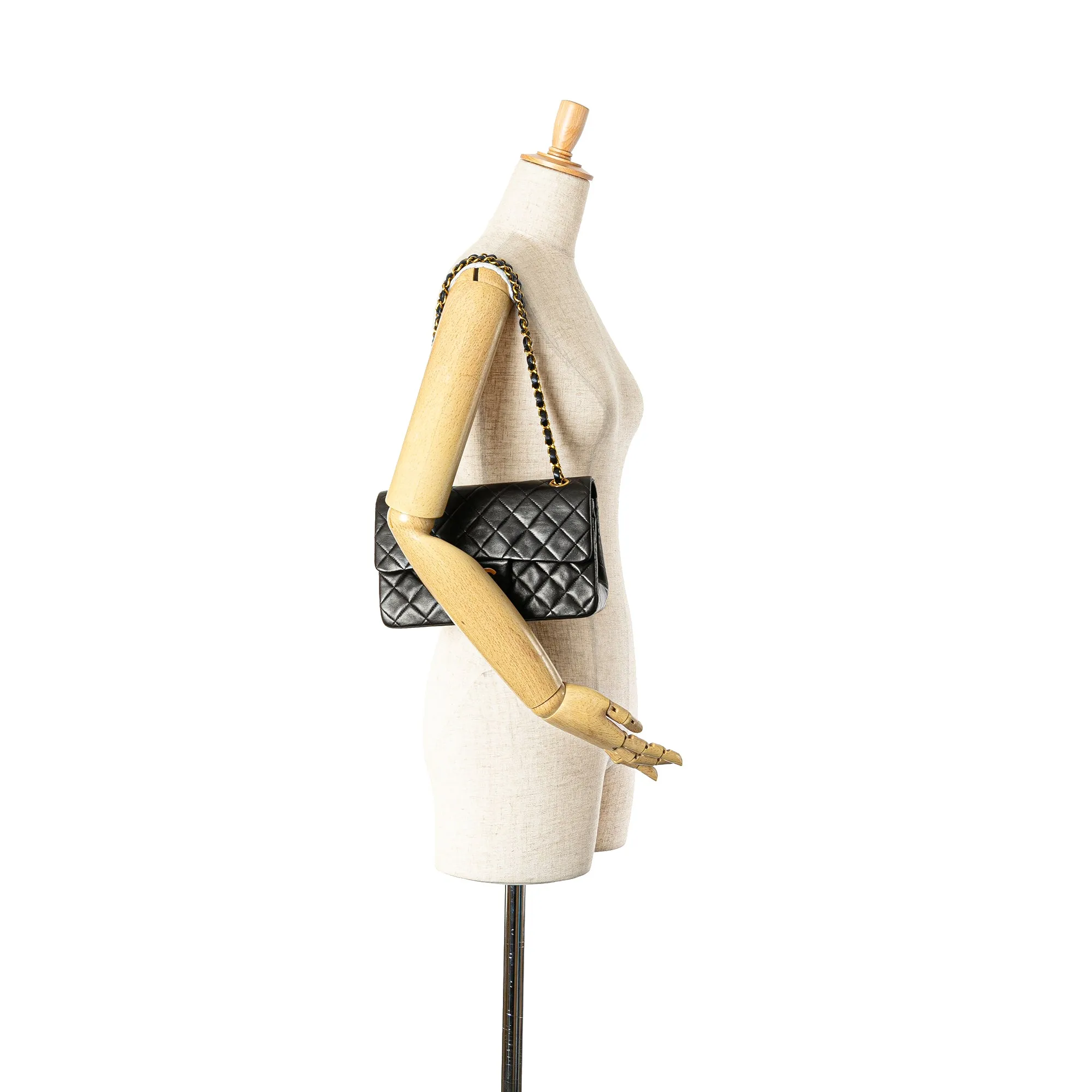 Small Classic Lambskin Double Flap
