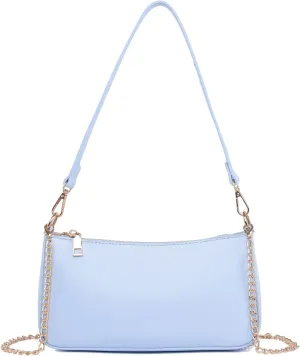 Small Shoulder Bag for Women Trendy Purse Retro Vegan Leather Hobo Purses Clutch Tote HandBags with Zipper Closure