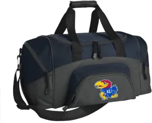 SMALL University of Kansas Gym Bag Deluxe KU Jayhawks Carryon Travel Duffel Bag