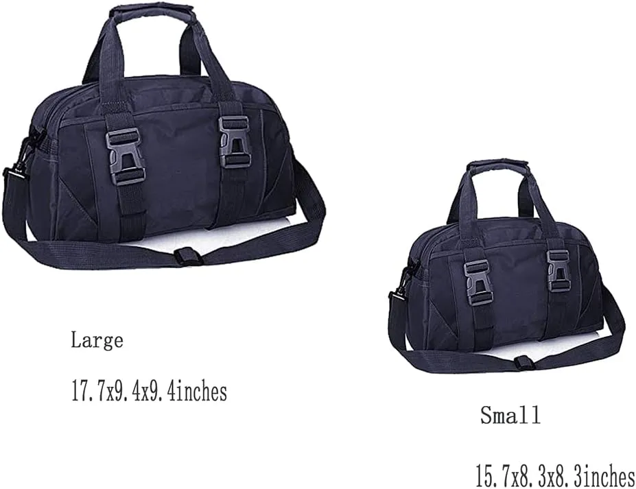 Small/Large Dance Duffle Bag For Girls Sport Gym Bags For Women Yoga Bag (Black, Large)