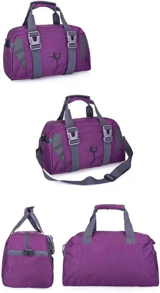 Small/Large Dance Duffle Bag For Girls Sport Gym Bags For Women Yoga Bag (Purple, Small)