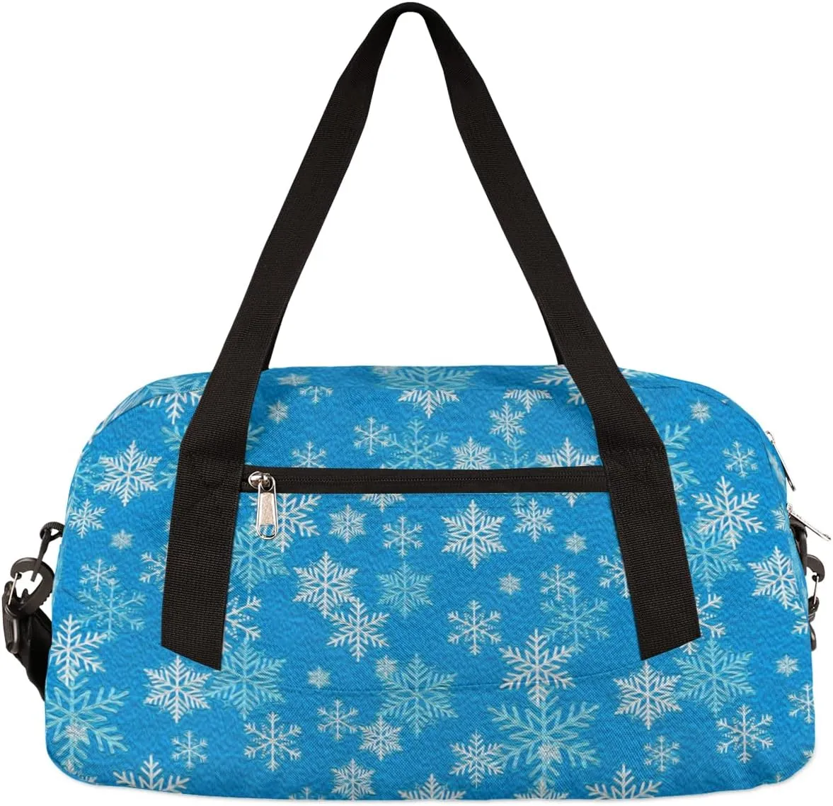 Snowflake Kids Duffel Bag for Girls Boys Teens, Snowflake Oil Painting Dance Bag Overnight Small Duffel Bag Carry On Weekend Sports Gym Travel Bag for School Practice Gymnastics Ballet