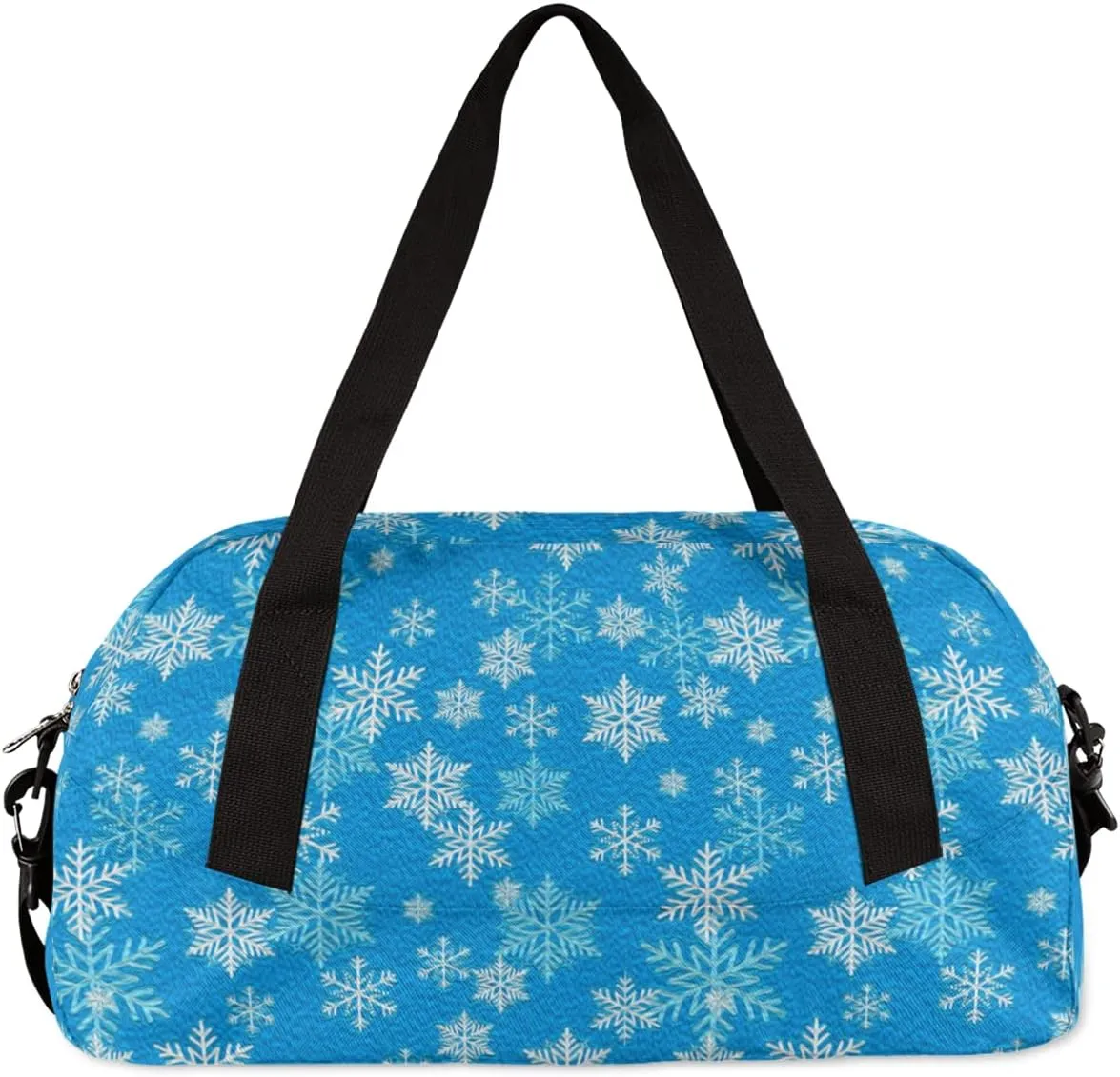 Snowflake Kids Duffel Bag for Girls Boys Teens, Snowflake Oil Painting Dance Bag Overnight Small Duffel Bag Carry On Weekend Sports Gym Travel Bag for School Practice Gymnastics Ballet