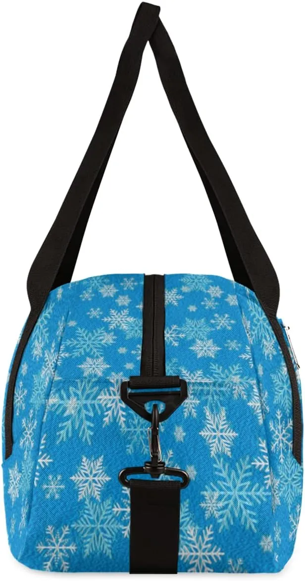 Snowflake Kids Duffel Bag for Girls Boys Teens, Snowflake Oil Painting Dance Bag Overnight Small Duffel Bag Carry On Weekend Sports Gym Travel Bag for School Practice Gymnastics Ballet