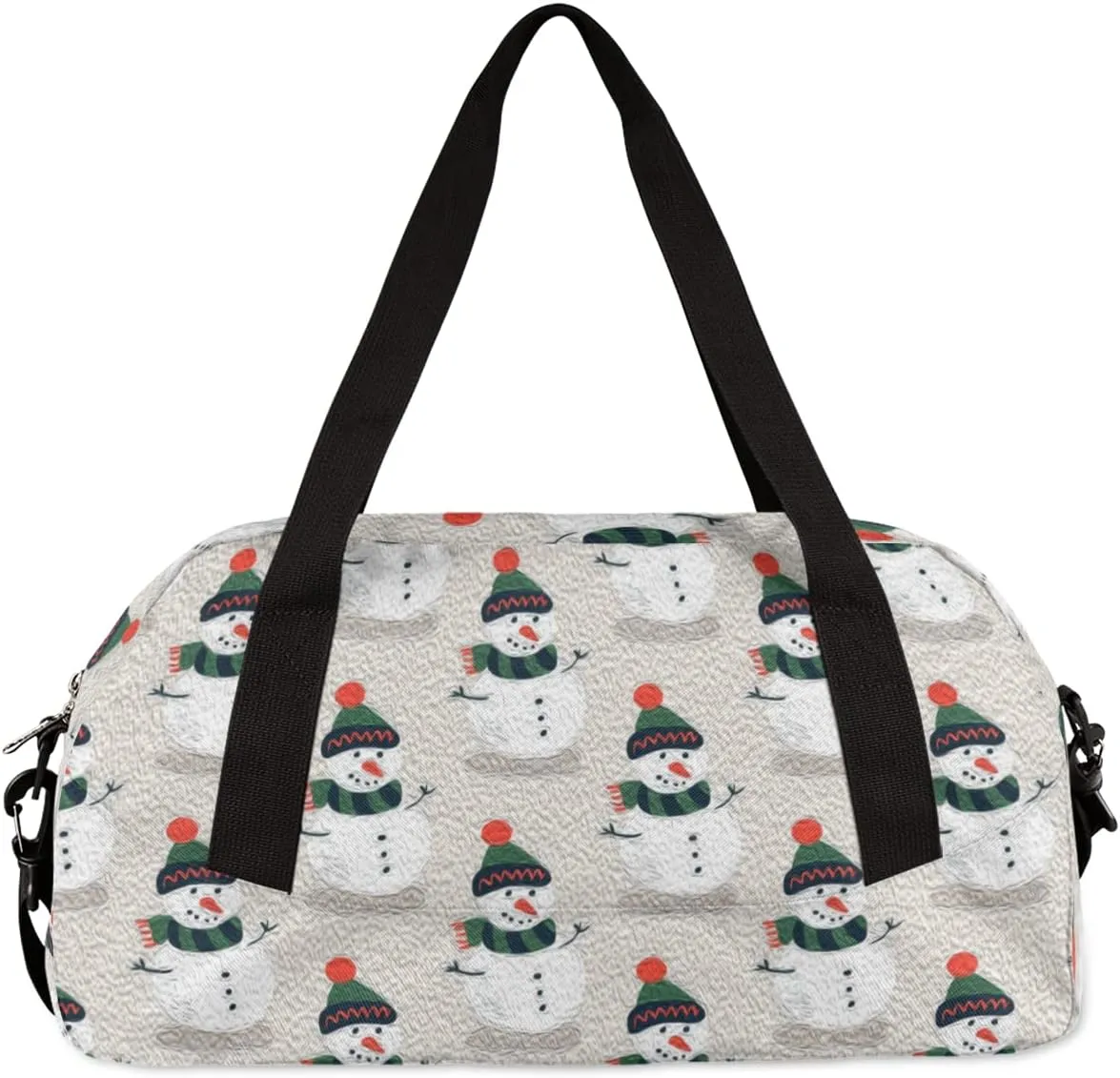 Snowman Christmas Winter Kids Duffel Bag for Girls Boys Teens, Snowman Oil Painting Dance Bag Overnight Small Duffel Bag Carry On Weekend Sports Gym Travel Bag for School Practice Gymnastics Ballet