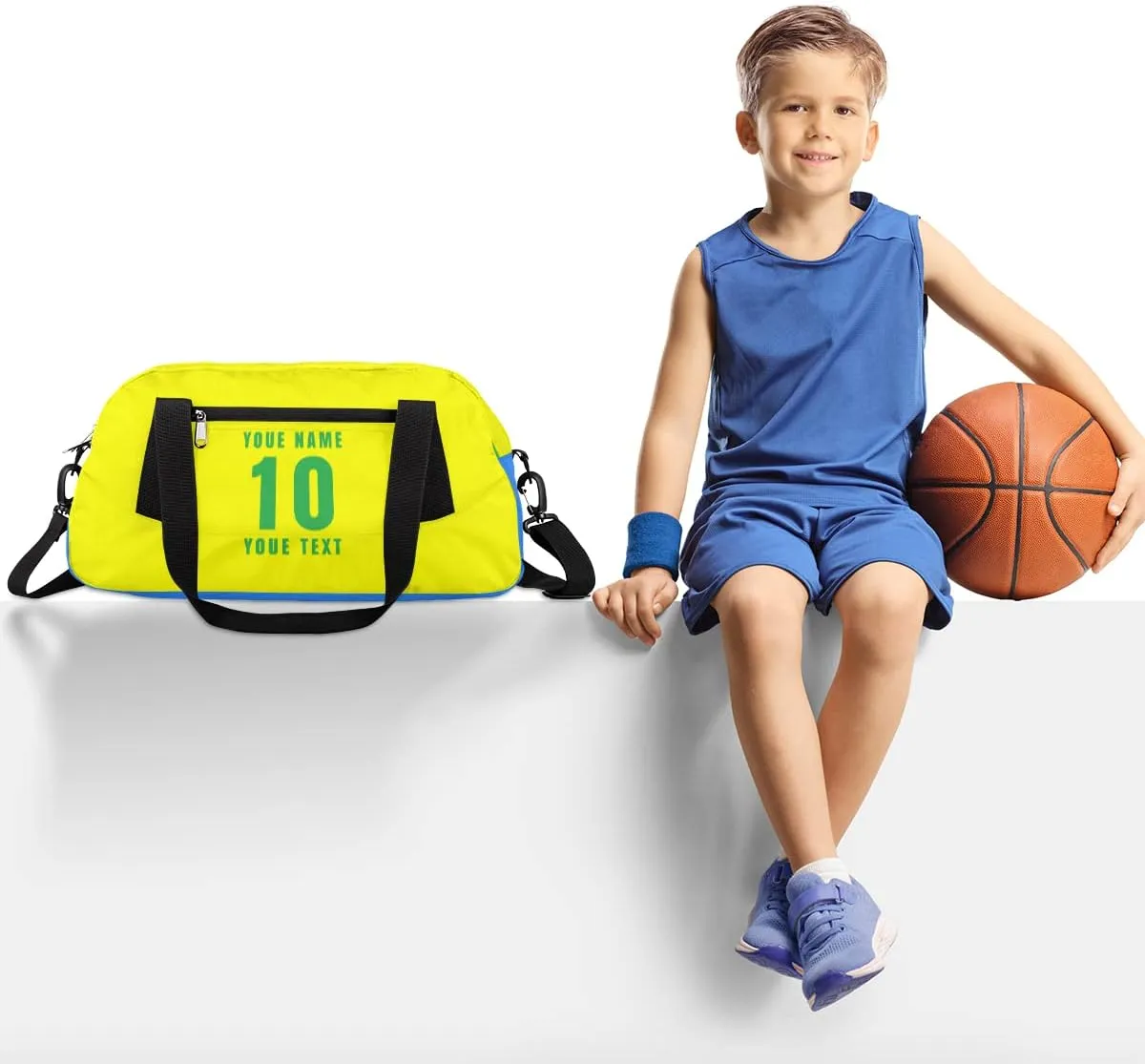 Soccer Kids Duffel Bag for Girls Boys Teens, World Cup Soccer Overnight Small Duffel Bag Carry On Weekend Sports Gym Travel Bag for Campus Activities