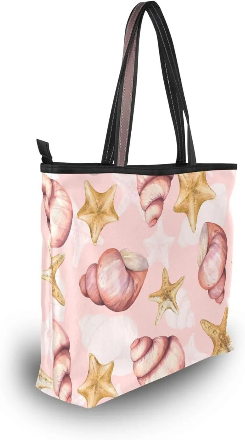 Spacious Ladies Work Bag Organizer Zippered Tote Water-Resistant Shoulder Handbag for Office & Travel