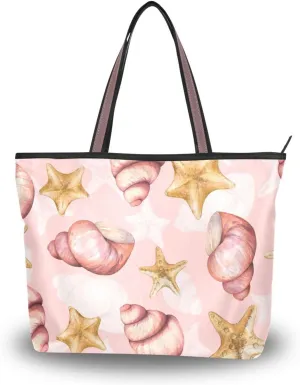 Spacious Ladies Work Bag Organizer Zippered Tote Water-Resistant Shoulder Handbag for Office & Travel