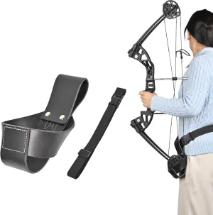 SPG Compound Bow Belt Holder - Archery Bow Holder bag with Adjustable Belt for Holding Up Bows Waist Compound Bow Pouch Hunting Shooting Practice Accessories