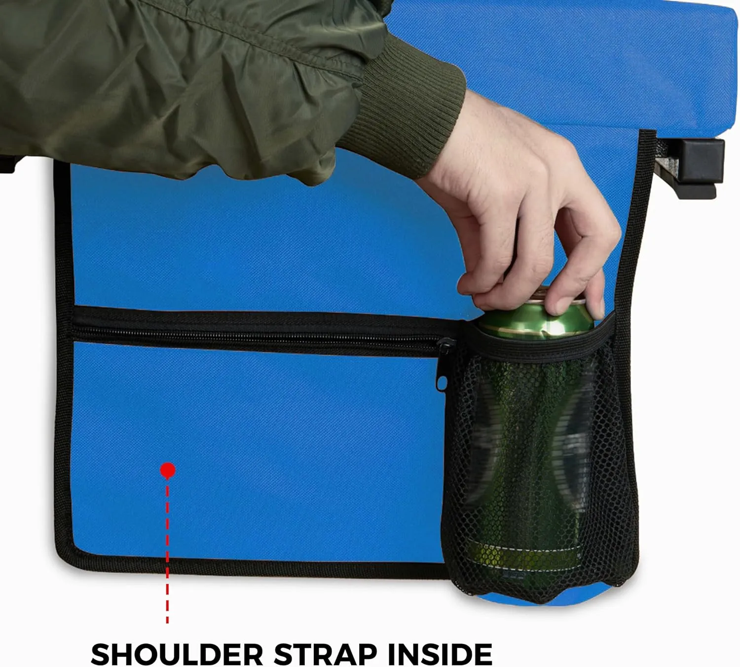 SPORT BEATS Stadium Seats with Back Support Bleacher Chairs with Back and Cushion Thick Padded Bleacher Seats Includes Shoulder Strap