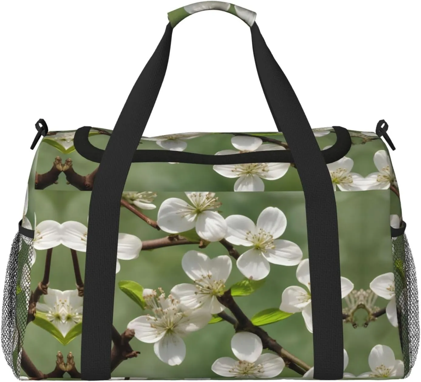 Spring Dogwood Blossoms print Carry on Bag Underseat forTraveling Personal Item Bag Travel Duffel Bag Gym Bag for Women Men