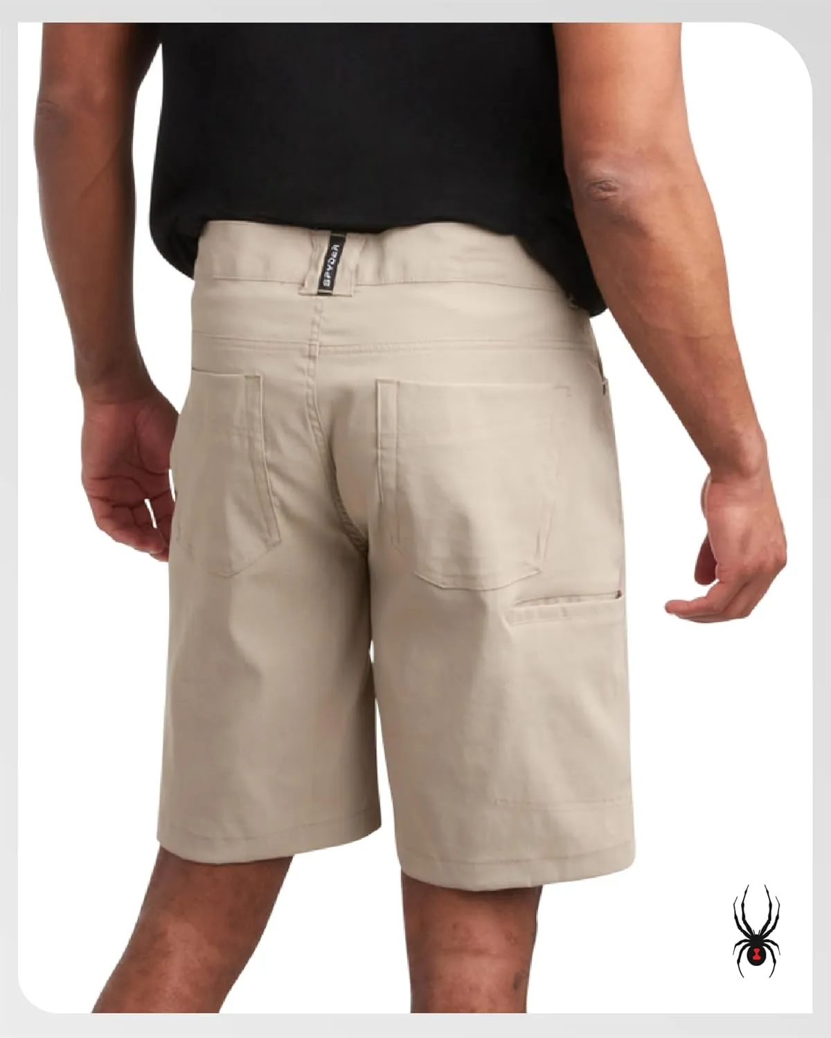 Spyder Mens Tech Shorts - UPF 30  Lightweight Performance Stretch Water-Resistant 5-Pocket Woven Shorts for Men (30-38)