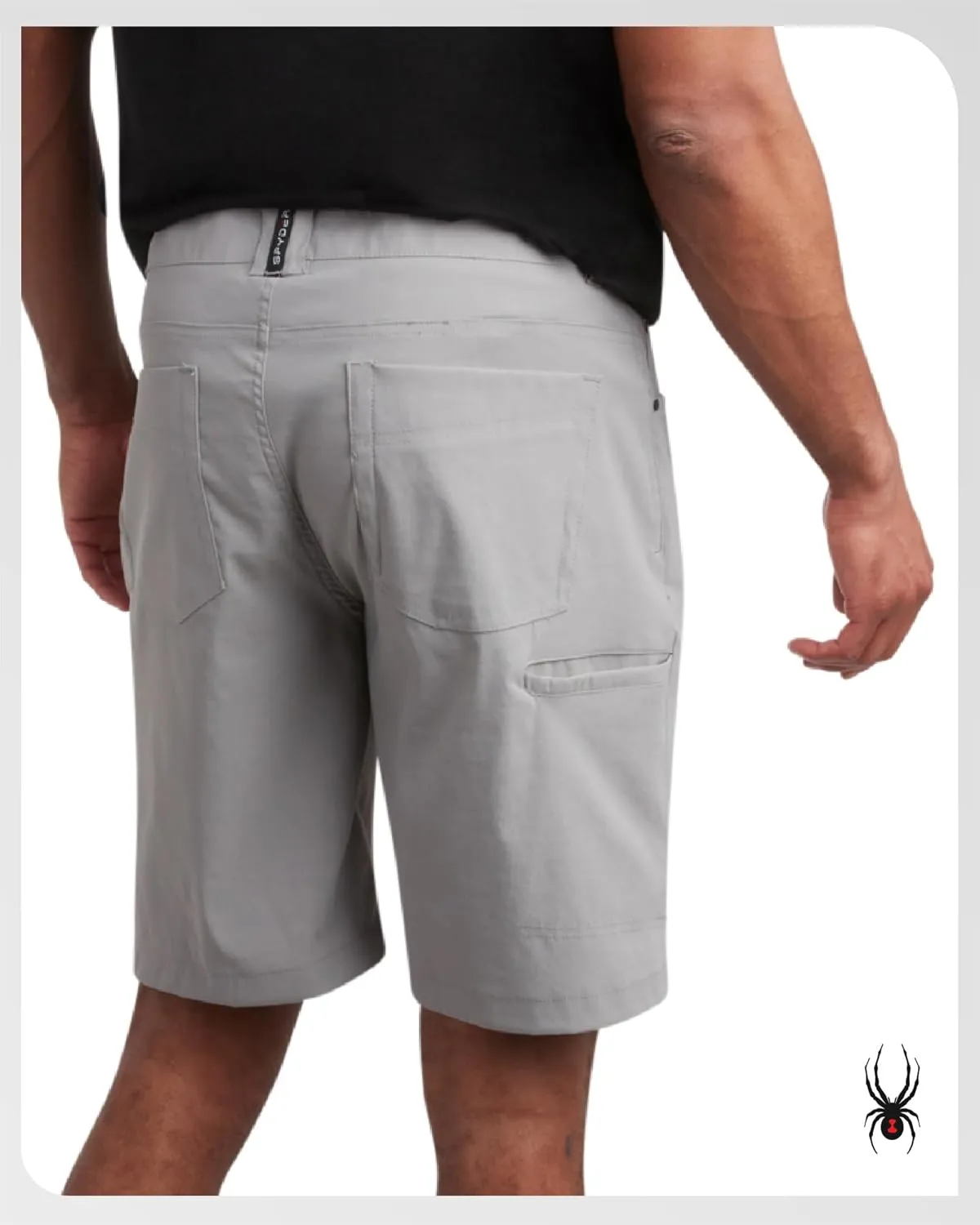 Spyder Mens Tech Shorts - UPF 30  Lightweight Performance Stretch Water-Resistant 5-Pocket Woven Shorts for Men (30-38)