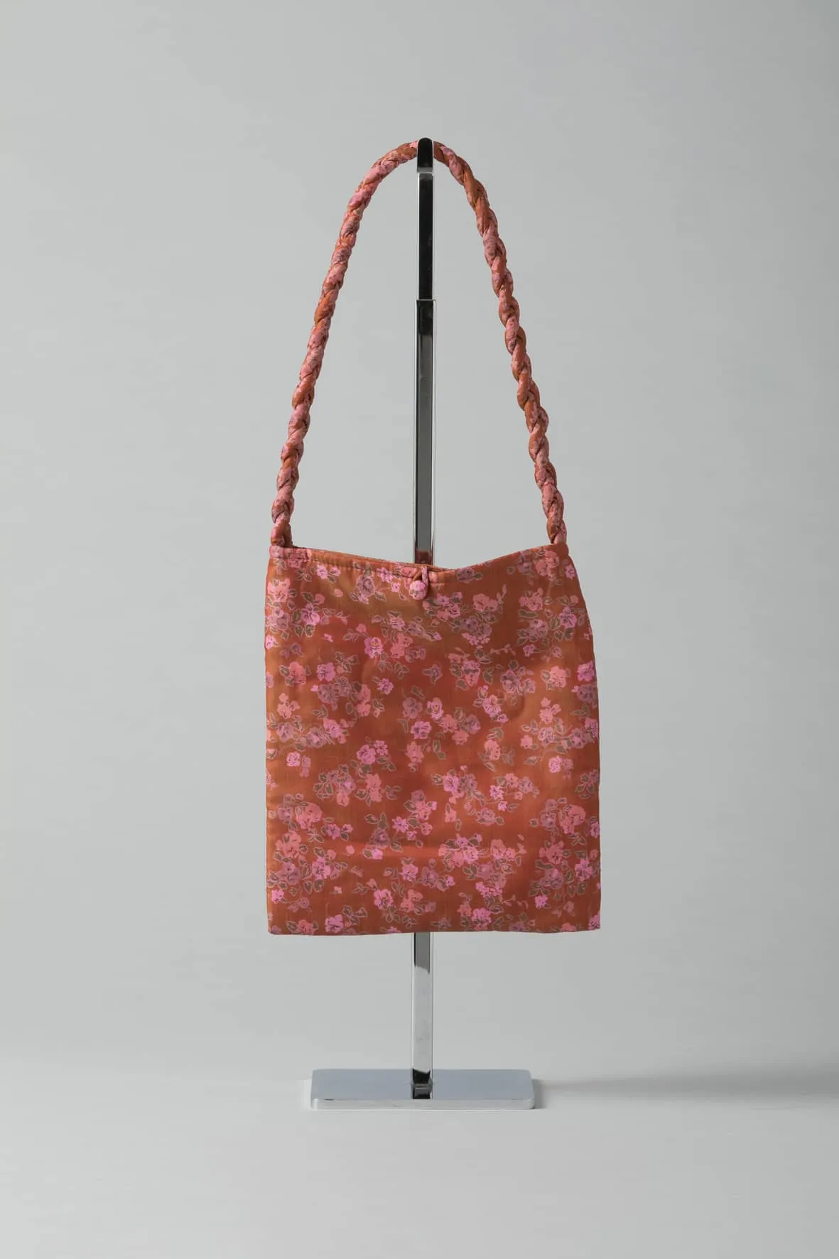 Square Silk Sari Pouch - Pink tones