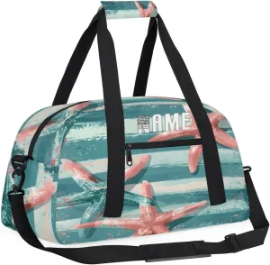 Starfish Planks Ocean Style Kids Overnight Bags Personalized Weekender Travel Duffle Bag for Teens,Boys Gym Carry On Maletas Para Niños,Customized Gymnastics Dance Ballet Tote for Girls