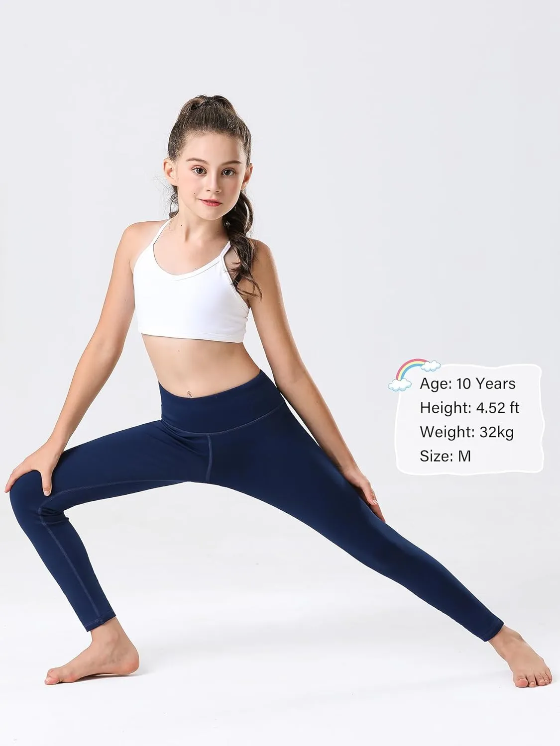 Stelle Girl's Fleece Lined Leggings Youth High Waist Warm Winter Athletic Yoga Pants with Hidden Pocket