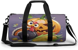 Strange Turkey Gym Bag Sport Gym Tote Bag Lightweight Duffle Bag Carry On Weekender Bags for Women Men