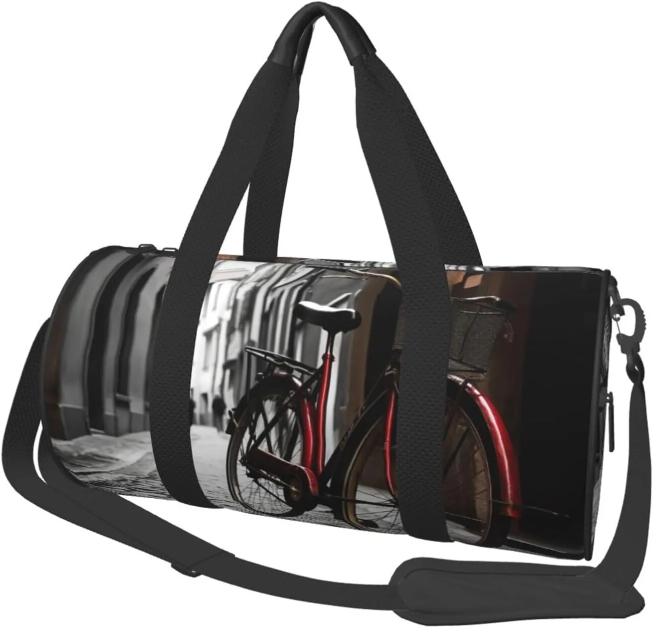 Street Bicycle Travel Duffle Bag for Men Women Sport Gym Bag Foldable Weekender Bag Carry on Overnight Bag for Travel Swimming Basketball