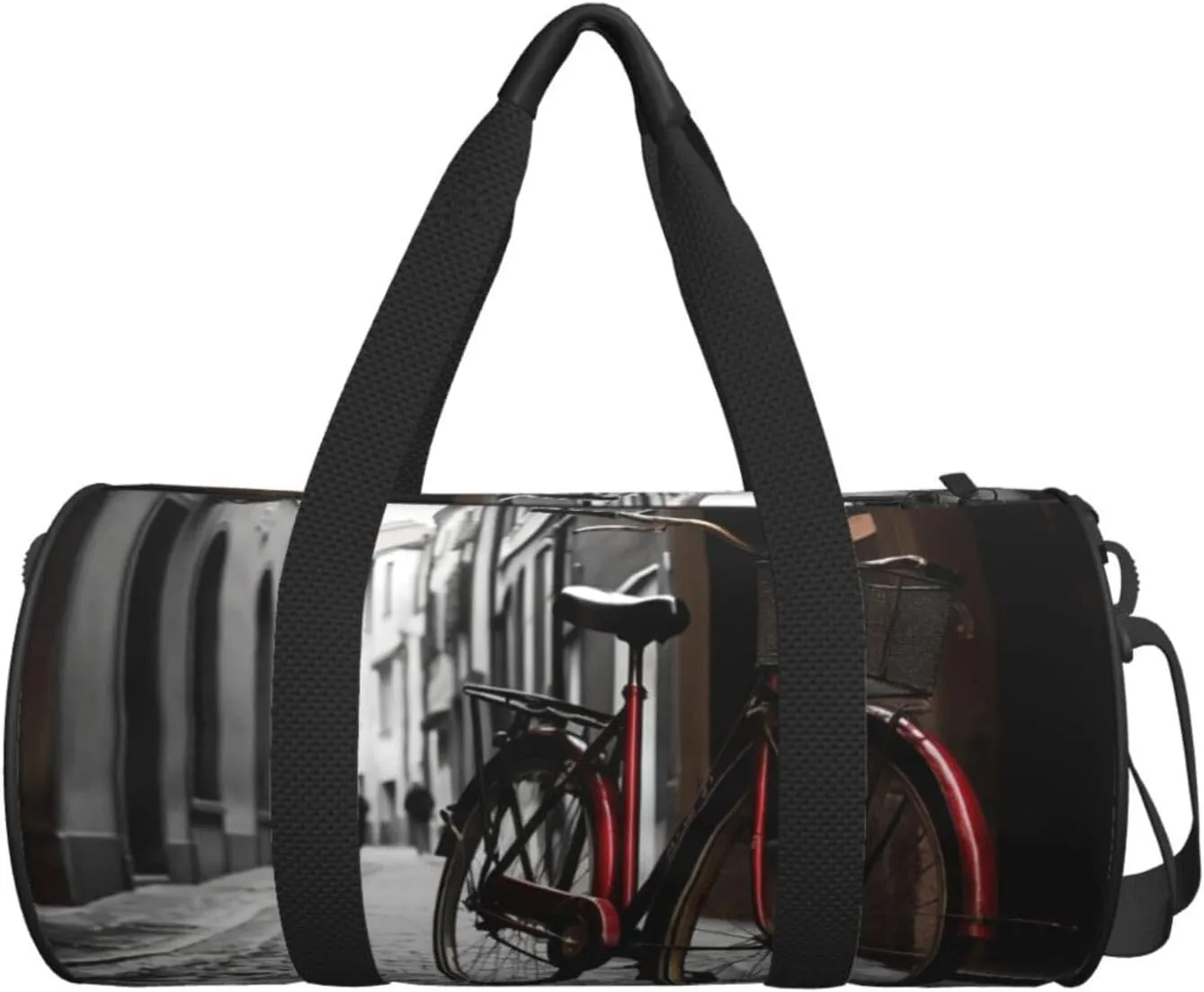 Street Bicycle Travel Duffle Bag for Men Women Sport Gym Bag Foldable Weekender Bag Carry on Overnight Bag for Travel Swimming Basketball