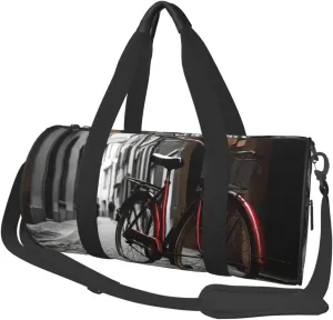 Street Bicycle Travel Duffle Bag for Men Women Sport Gym Bag Foldable Weekender Bag Carry on Overnight Bag for Travel Swimming Basketball