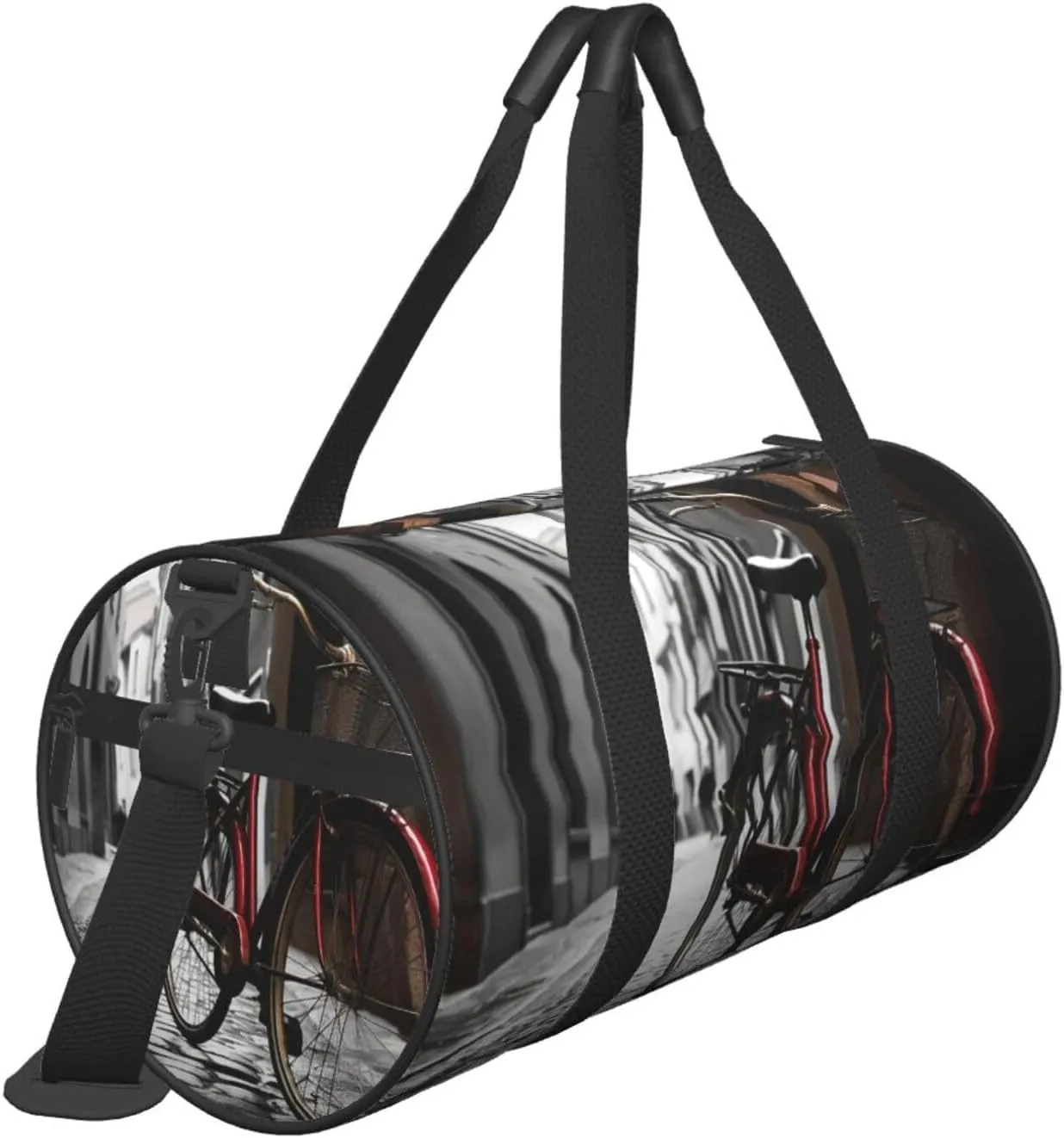 Street Bicycle Travel Duffle Bag for Men Women Sport Gym Bag Foldable Weekender Bag Carry on Overnight Bag for Travel Swimming Basketball