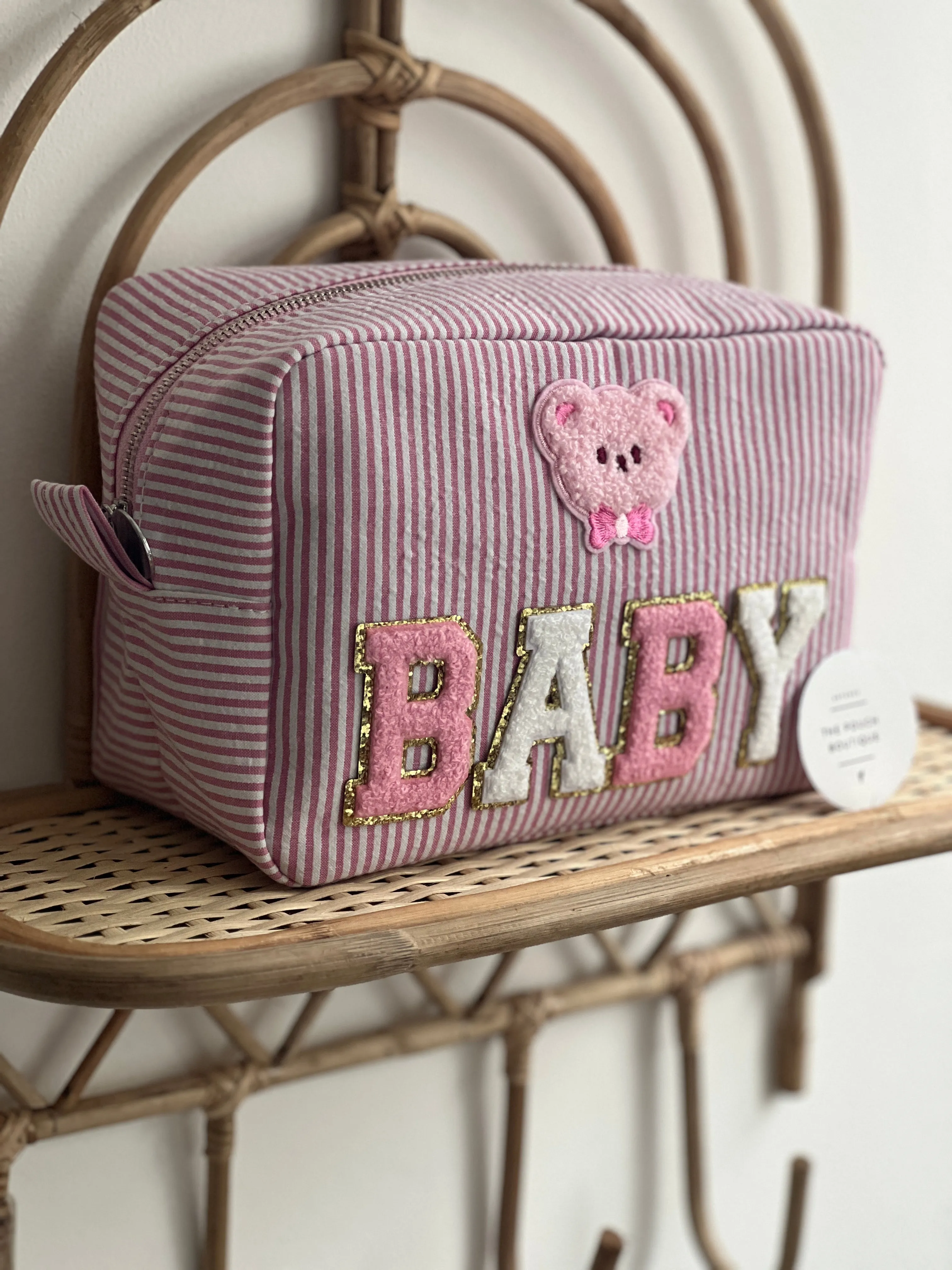 Stripey Seersucker Pouches
