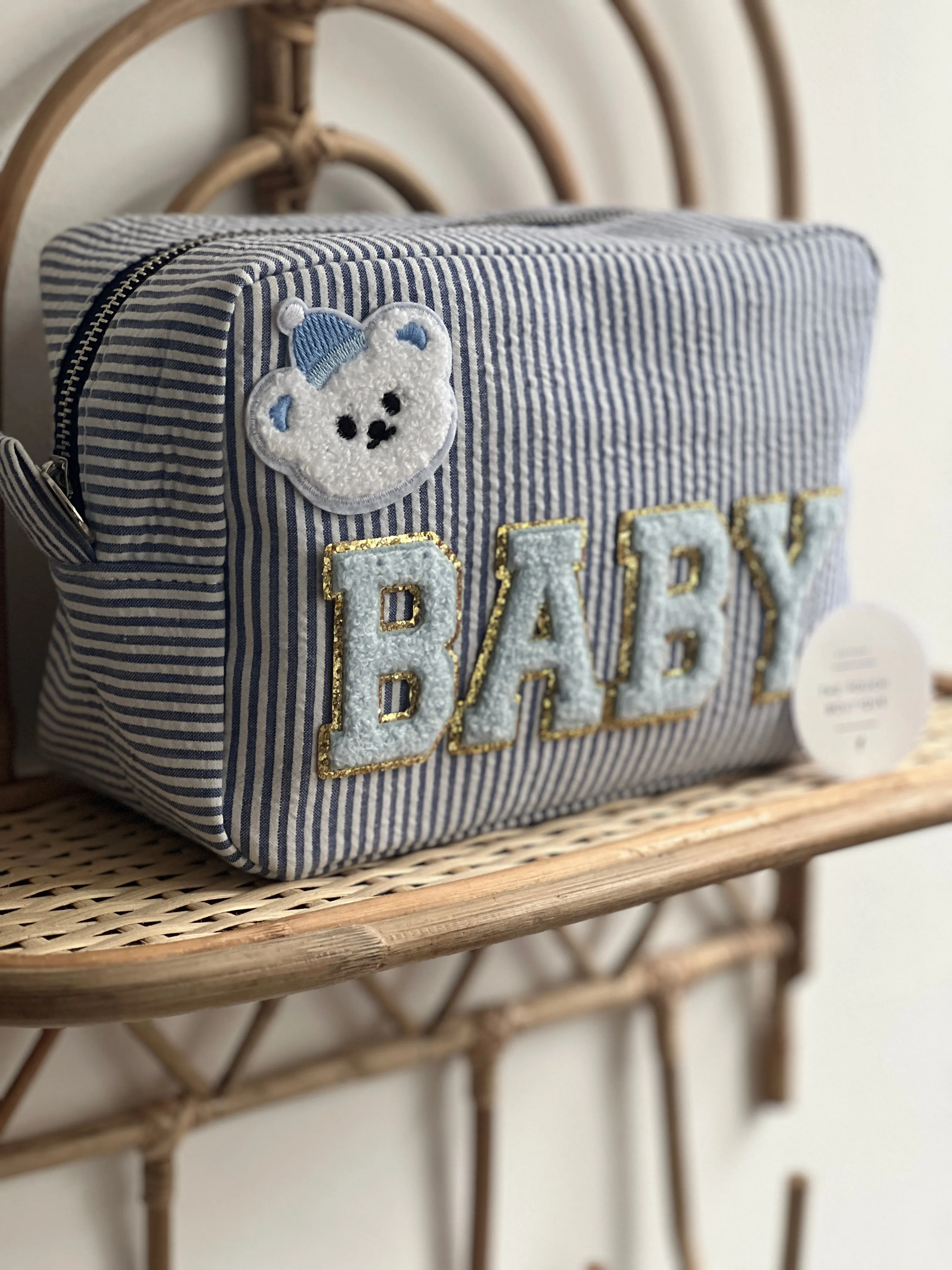 Stripey Seersucker Pouches