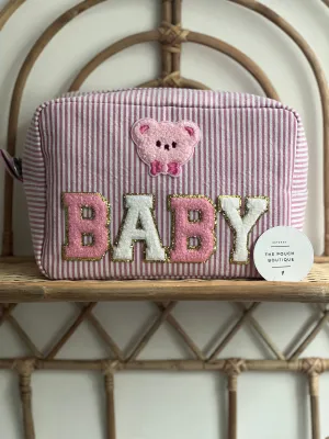 Stripey Seersucker Pouches