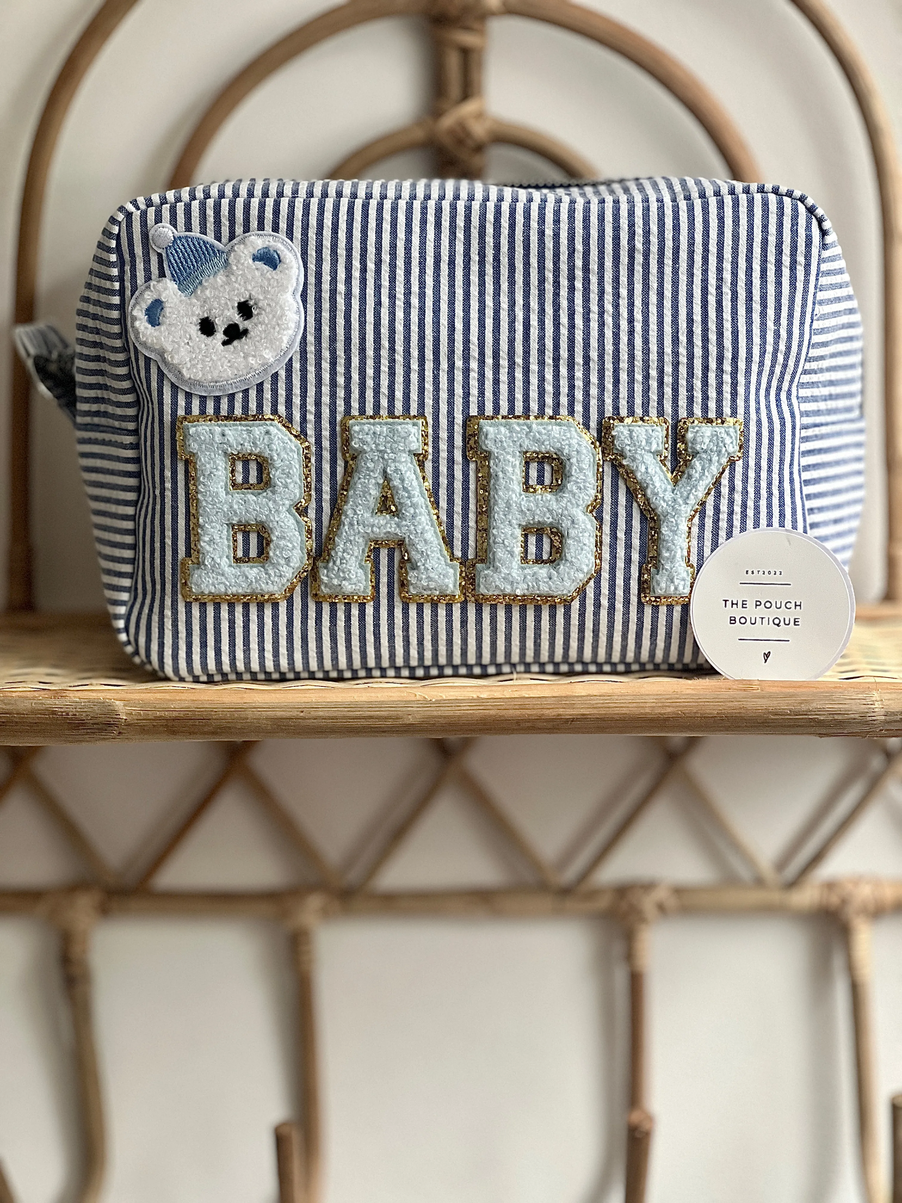 Stripey Seersucker Pouches