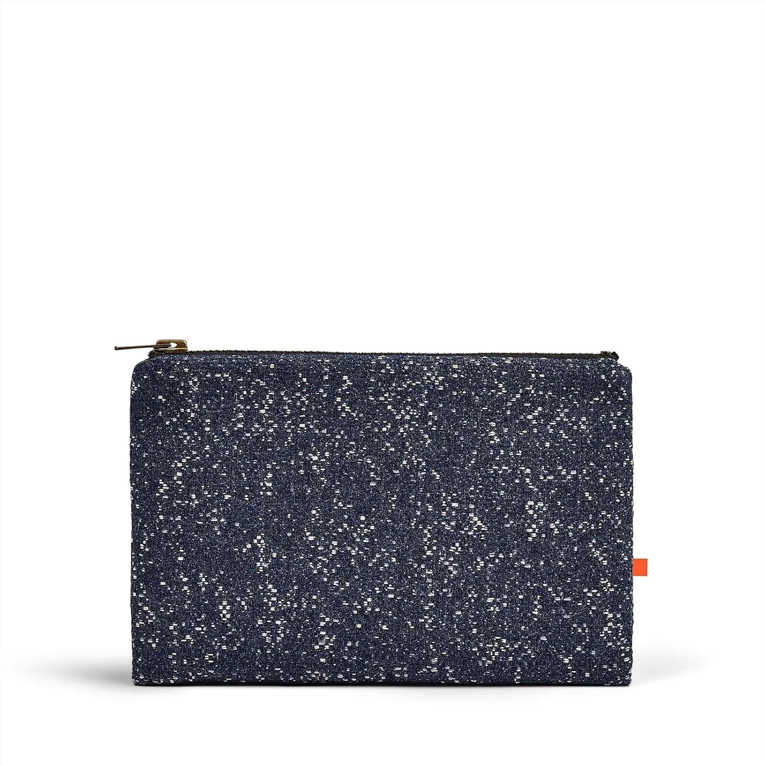 Sunbrella Lille Zip Pouch | Water-Resistant Purse Organizer for Phone, Keys & Wallet | Recycled & Stylish Cosmetic Tote & Toiletry Bag | Stain-Resistant | Midnight/Blue