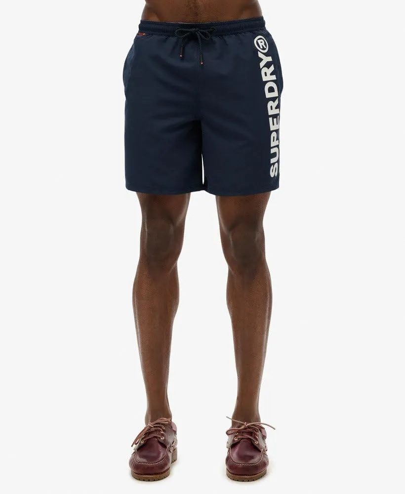 Superdry Men's Sport Graphic 17 Swim Shorts, Nautical Navy