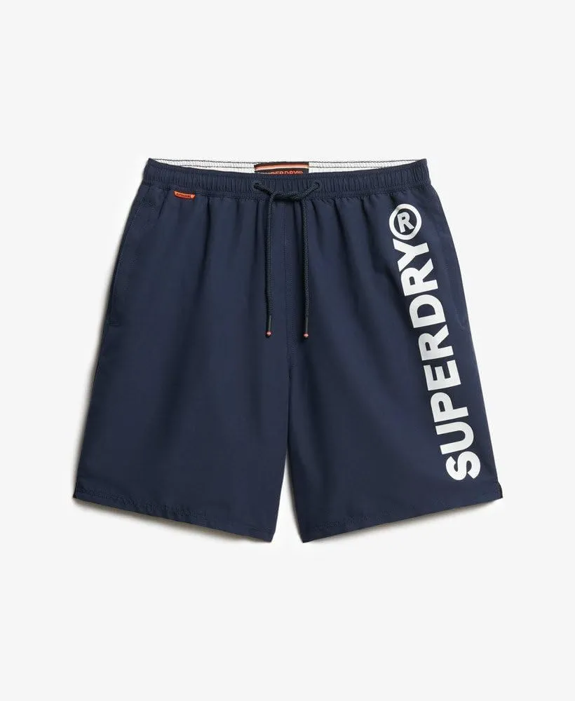 Superdry Men's Sport Graphic 17 Swim Shorts, Nautical Navy