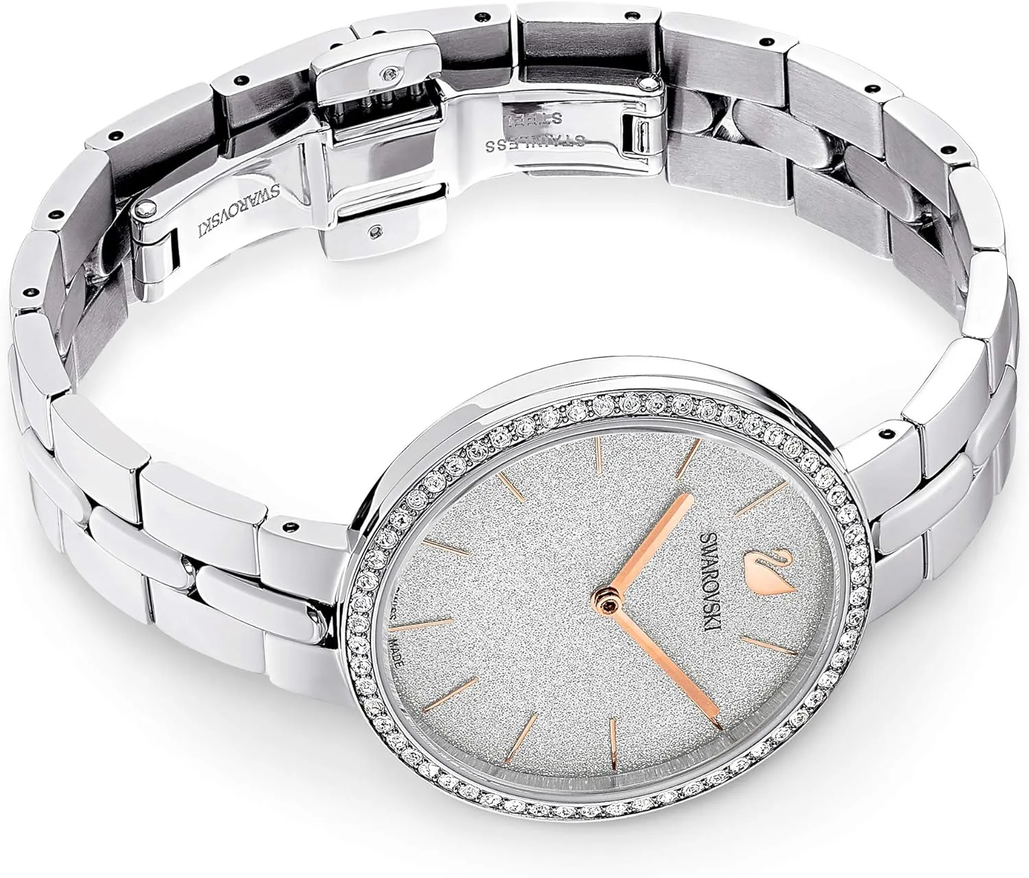 Swarovski Cosmopolitan Crystal Watch, Clear Crystals, Rose Gold Tone Finish, Swiss Made, Part of The Cosmopolitan Watch Collection