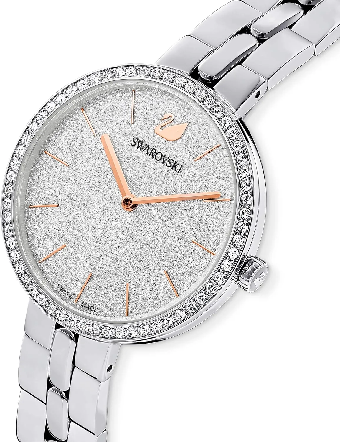 Swarovski Cosmopolitan Crystal Watch, Clear Crystals, Rose Gold Tone Finish, Swiss Made, Part of The Cosmopolitan Watch Collection