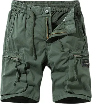 Tactical Cargo Shorts for Men Military Style Quick Dry Stretch Waist Outdoor Hiking Adventure Shorts