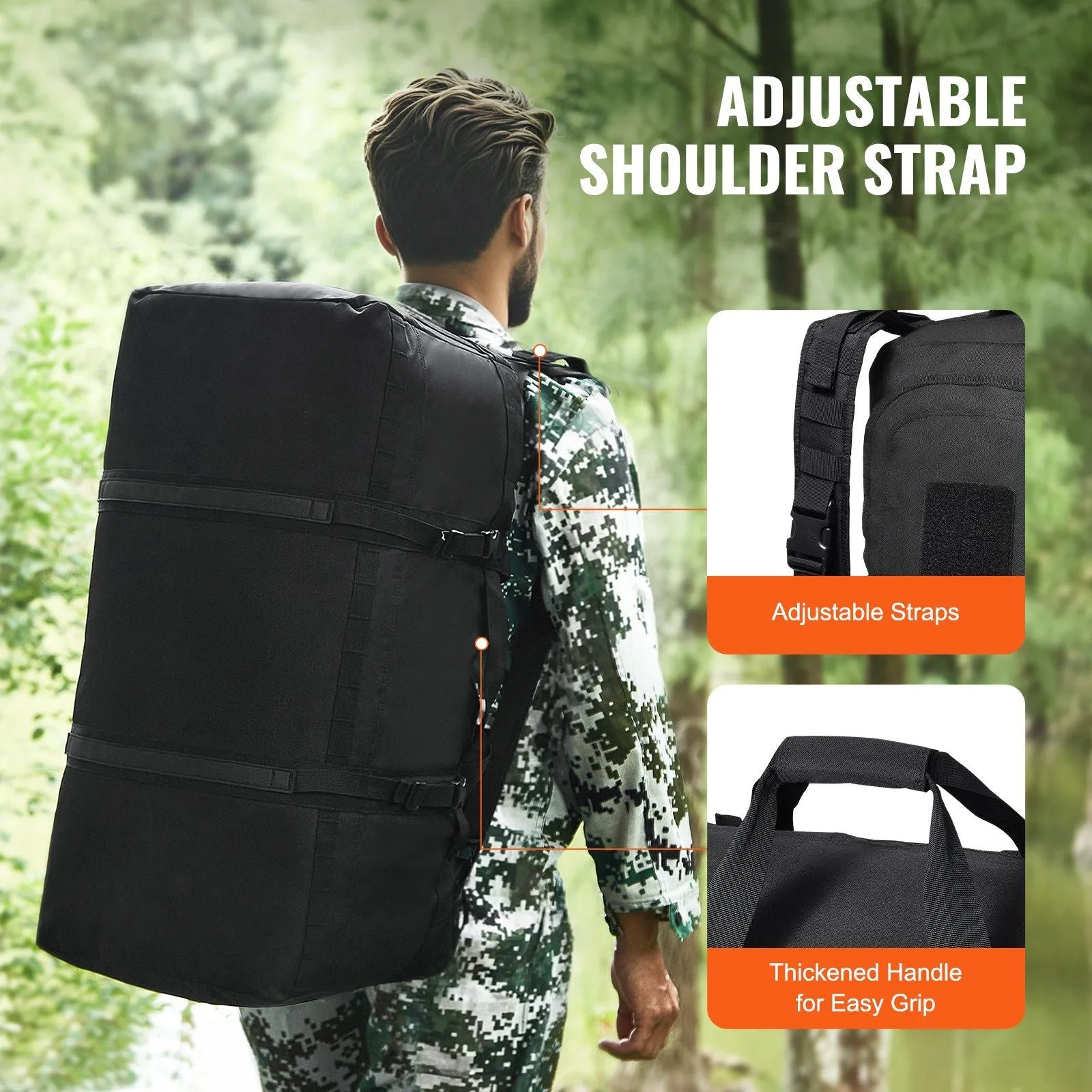 Tactical Duffle Bag 100L Duffle Bag with Molle Design