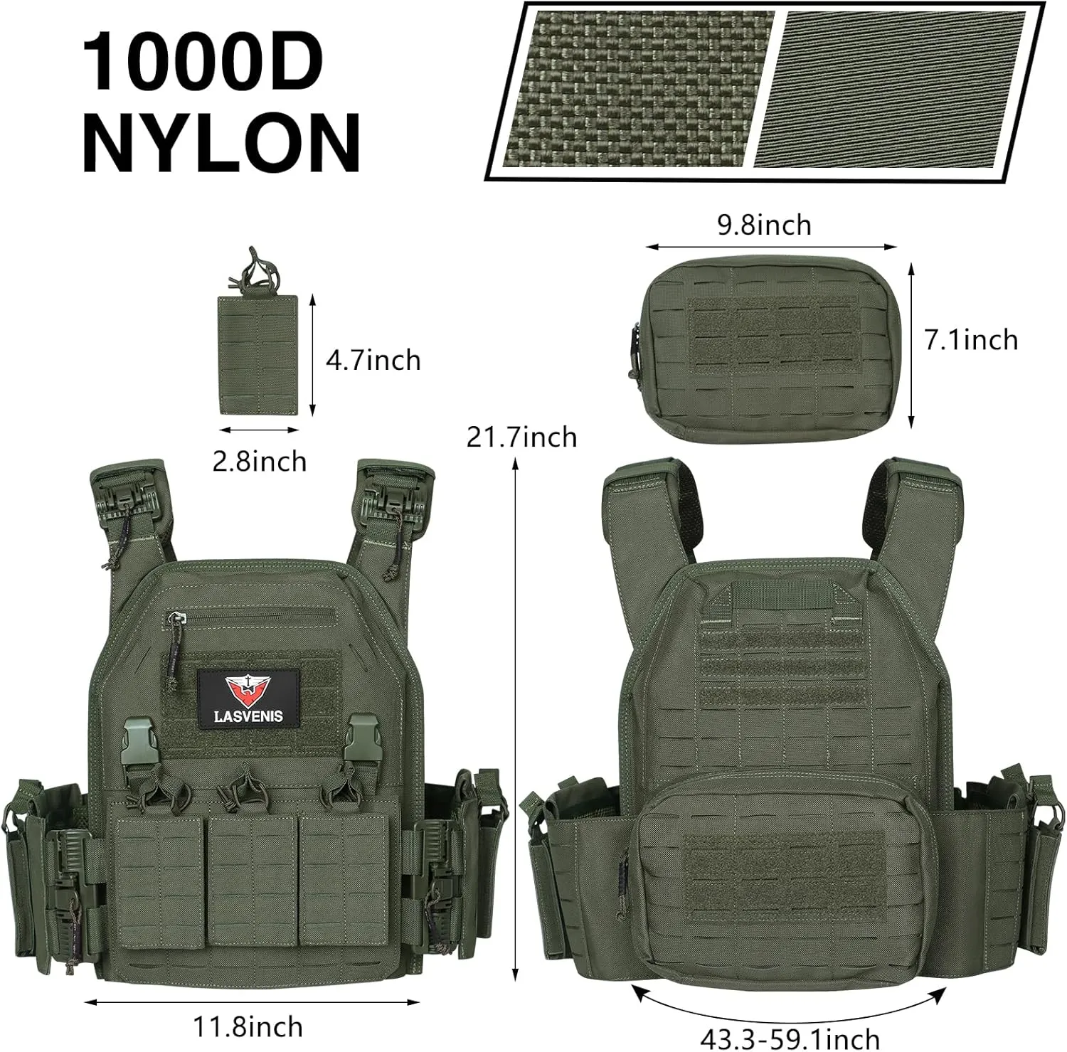 Tactical Vest for Men Weighted Vest Fully Adjustable Outdoor Training Gaming Vests…