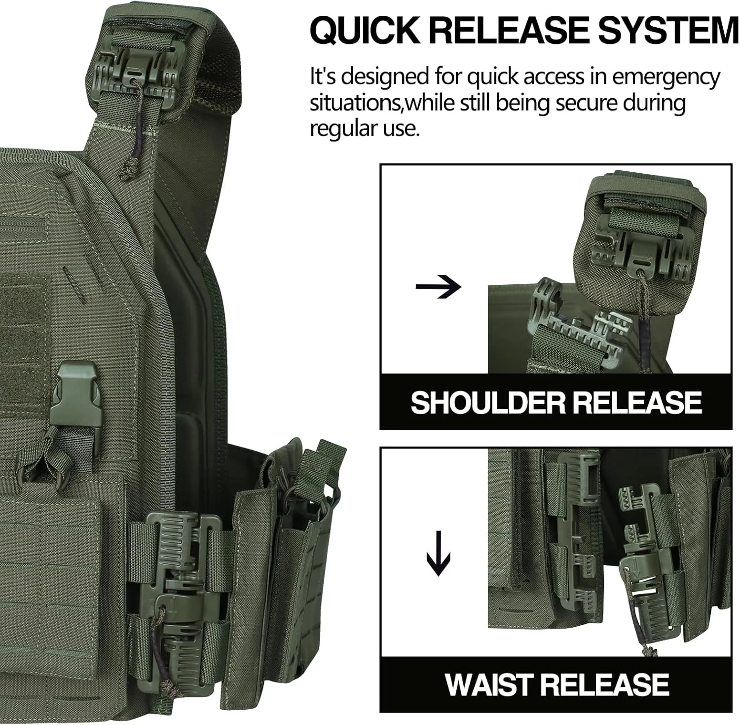Tactical Vest for Men Weighted Vest Fully Adjustable Outdoor Training Gaming Vests…