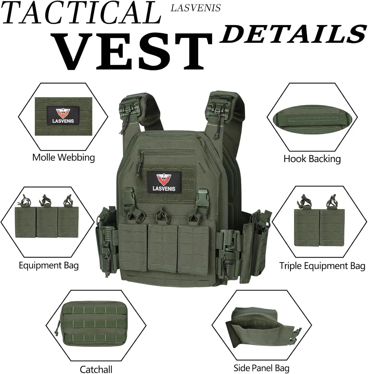 Tactical Vest for Men Weighted Vest Fully Adjustable Outdoor Training Gaming Vests…