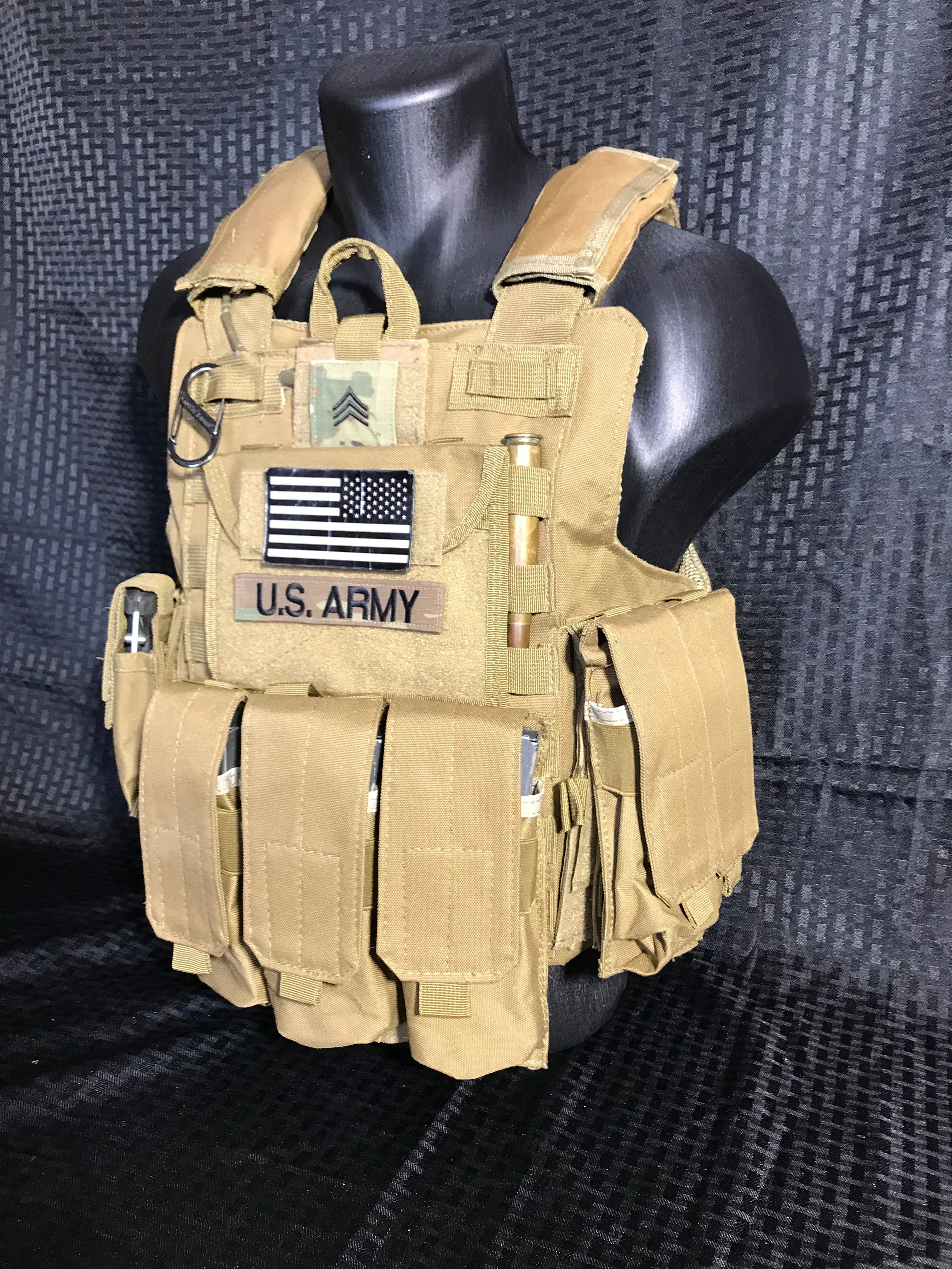 Tactical Vest Plate Carrier W/ 2 10x12 Curved Plates- BUNDLE