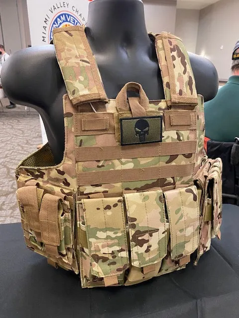 Tactical Vest Plate Carrier W/ 2 10x12 Curved Plates- BUNDLE