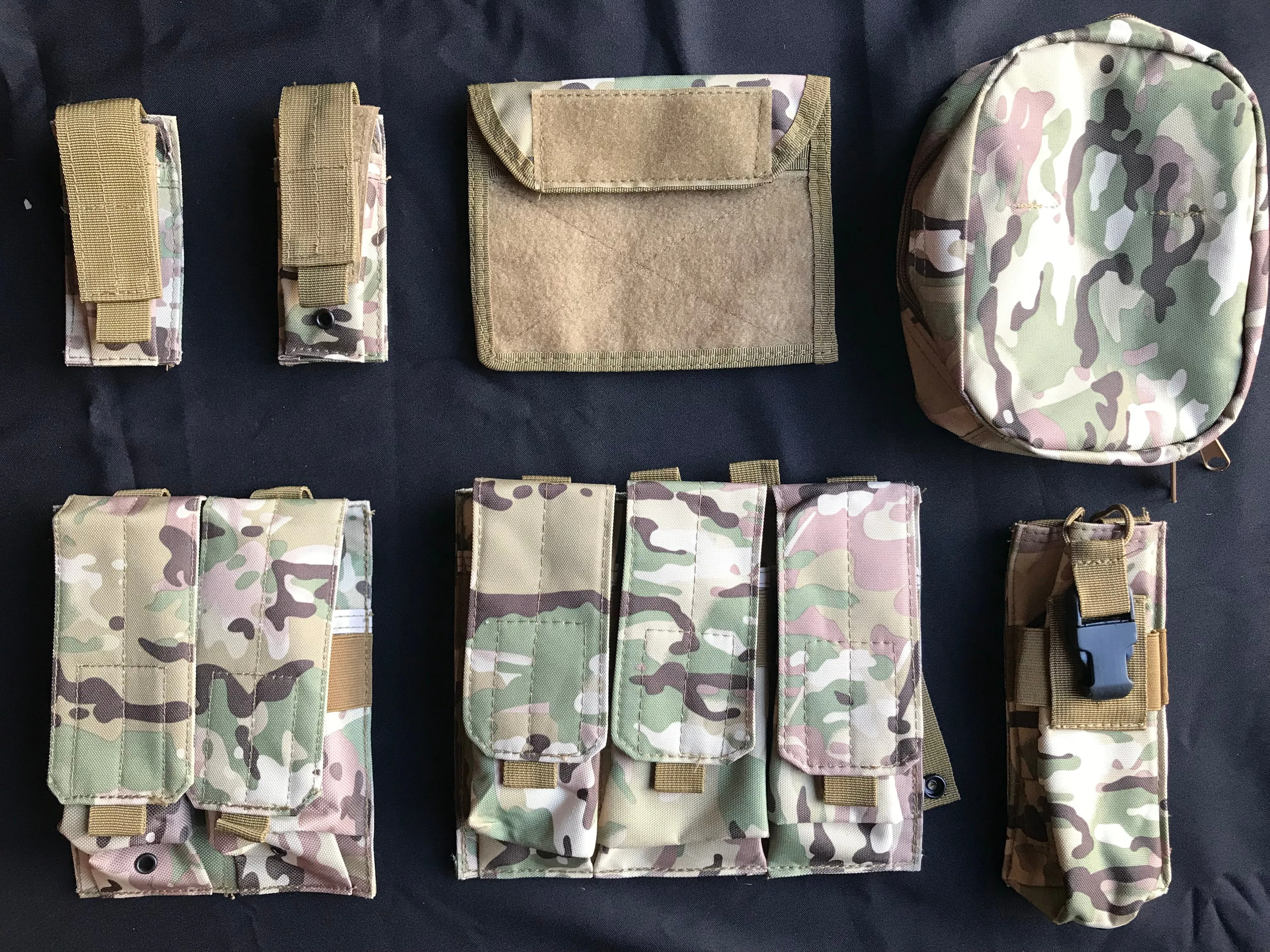 Tactical Vest Plate Carrier W/ 2 10x12 Curved Plates- BUNDLE