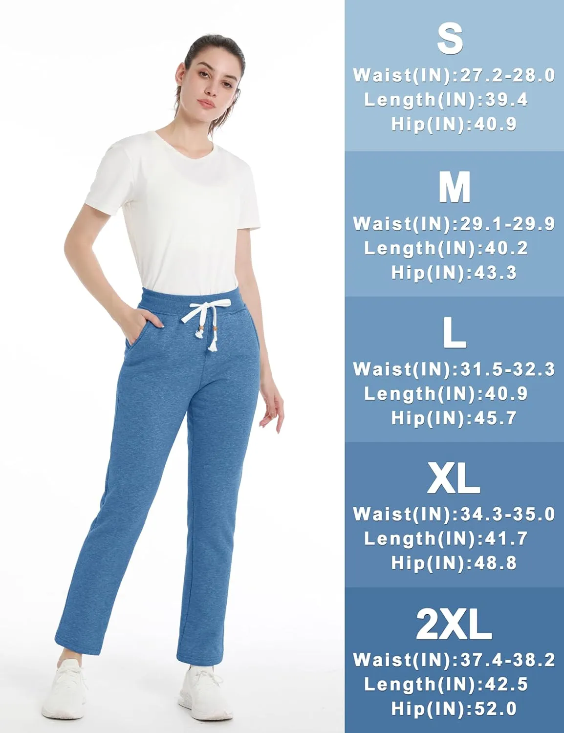TACVASEN Women's Sherpa Lined Sweatpants Winter Warm Thick Fleece Pants with Pockets Thermal Cotton for Athletic Lounge