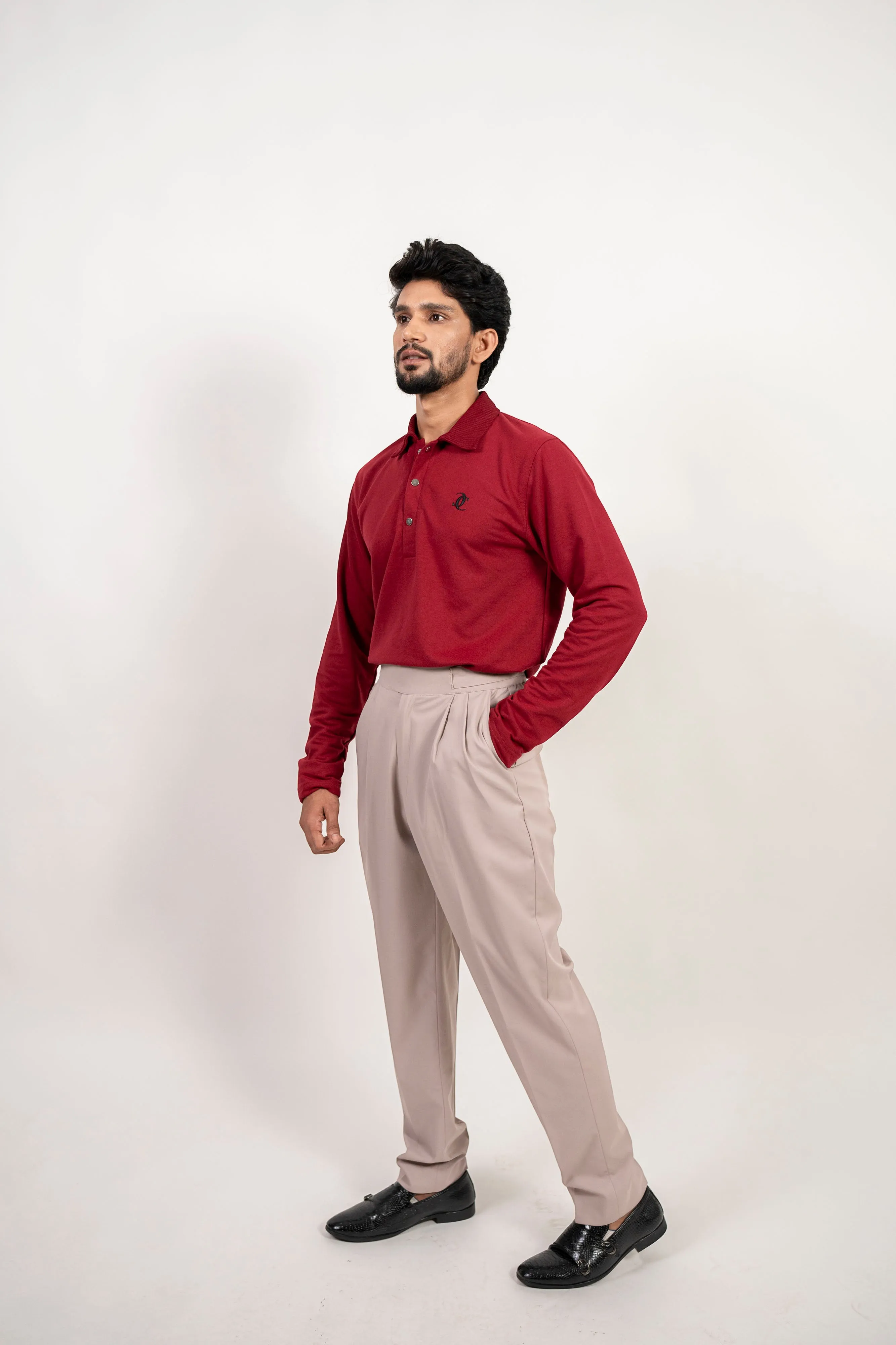 Tailored High Waist Adjustable Trousers