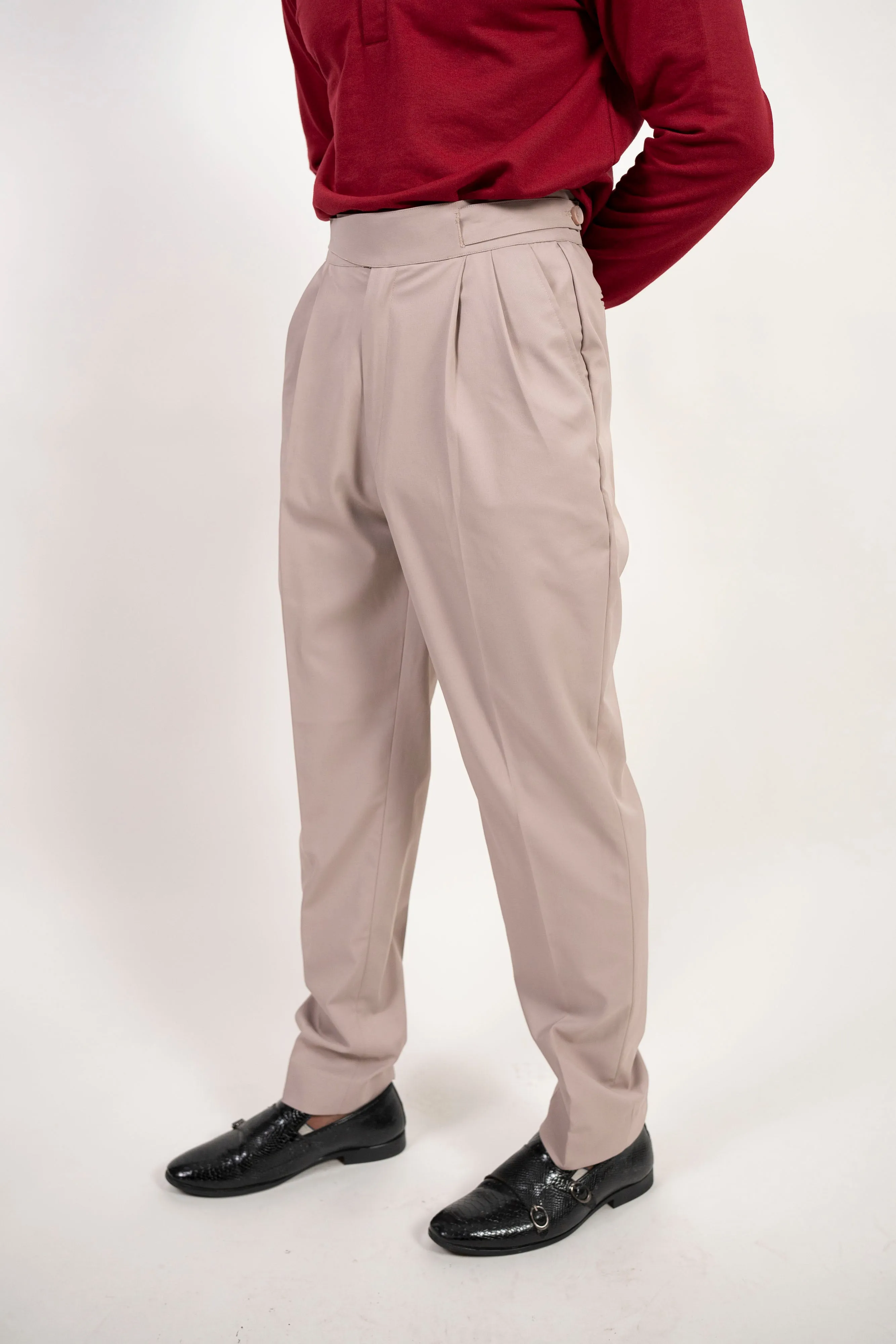 Tailored High Waist Adjustable Trousers